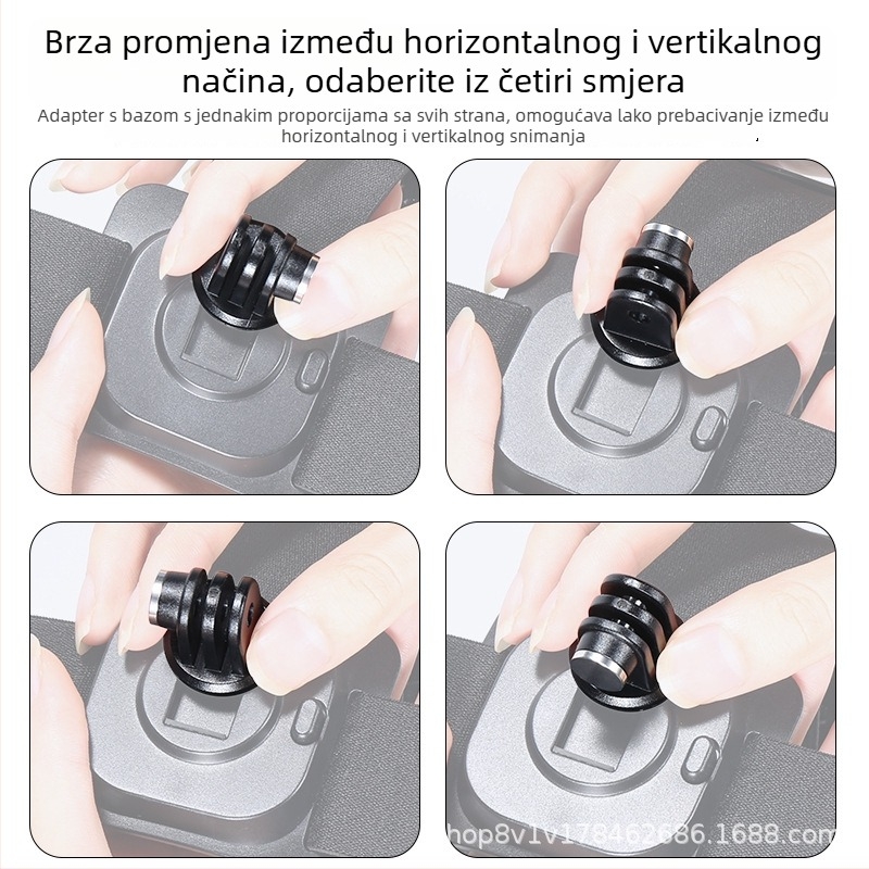 JD-02 traka za glavu za sportske kamere, univerzalna kompatibilnost, materijal elastična tkanina + PC, prilagodljiv logotip