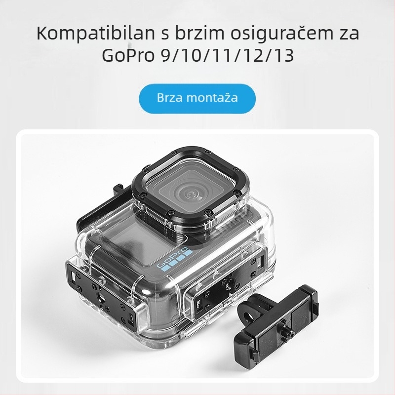 Vodootporna zaštitna kućišta GoPro HERO12/11/10/9 s temeljem i vijkom, model ZH2016, materijal PC+316SS