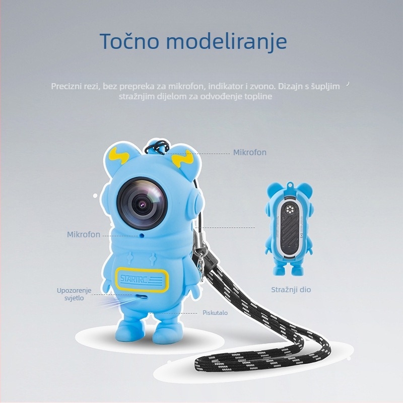Insta360 GO3/S Silikonska zaštitna maska s otpornošću na pad – Model ST-15010033+15010037. Uključuje: Silikonska zaštitna maska, sigurnosni užet, ručni užet