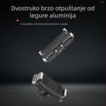 Aluminijski magnetski brzi oslobađanje za Osmo Nano i DJI 360/Action4/5 sportske kamere, dvostruko sklopno