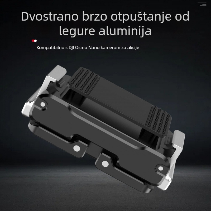 Aluminijski magnetski brzi oslobađanje za Osmo Nano i DJI 360/Action4/5 sportske kamere, dvostruko sklopno