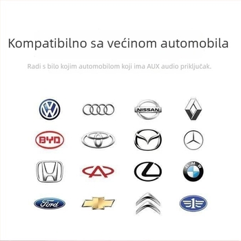 Type-C na 3,5 mm auto AUX audio kabel, zlatni konektori, bakreno jezgro, optičko vlakno, BV certificirano