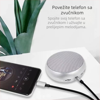 Type-C na 3,5 mm auto AUX audio kabel, zlatni konektori, bakreno jezgro, optičko vlakno, BV certificirano