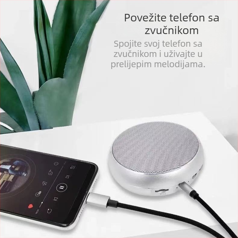 Type-C na 3,5 mm auto AUX audio kabel, zlatni konektori, bakreno jezgro, optičko vlakno, BV certificirano