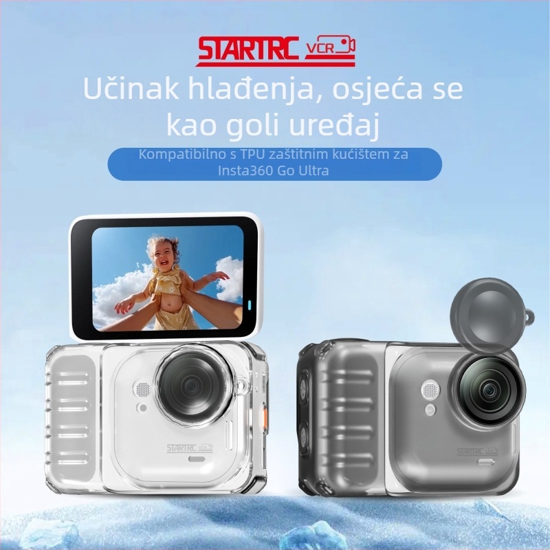 Zaštitno kućište Insta360 GO Ultra – TPU, ledeno prozirno, disipacija topline, otporno na padove