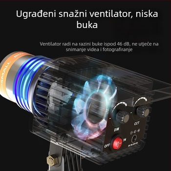 Profesionalno fotografsko osvjetljenje, COB LED, 48W, 3000–5600K, prilagodljiva snaga svjetla