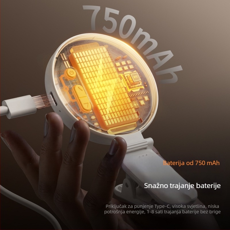 Klip-on rasvjeta za mobitel, 37 LED, podesiva temperatura boje 2500K–9900K, kompaktnog dizajna za selfie, fotografiju i livestream