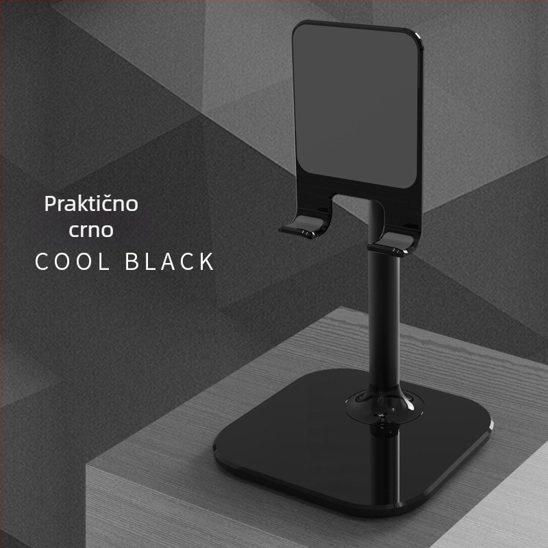 Teleskopski podesiva stolna držač za telefon i tablet, dizajn s podizanjem, kompatibilan s generacijama iPad/iPhone, 145 g