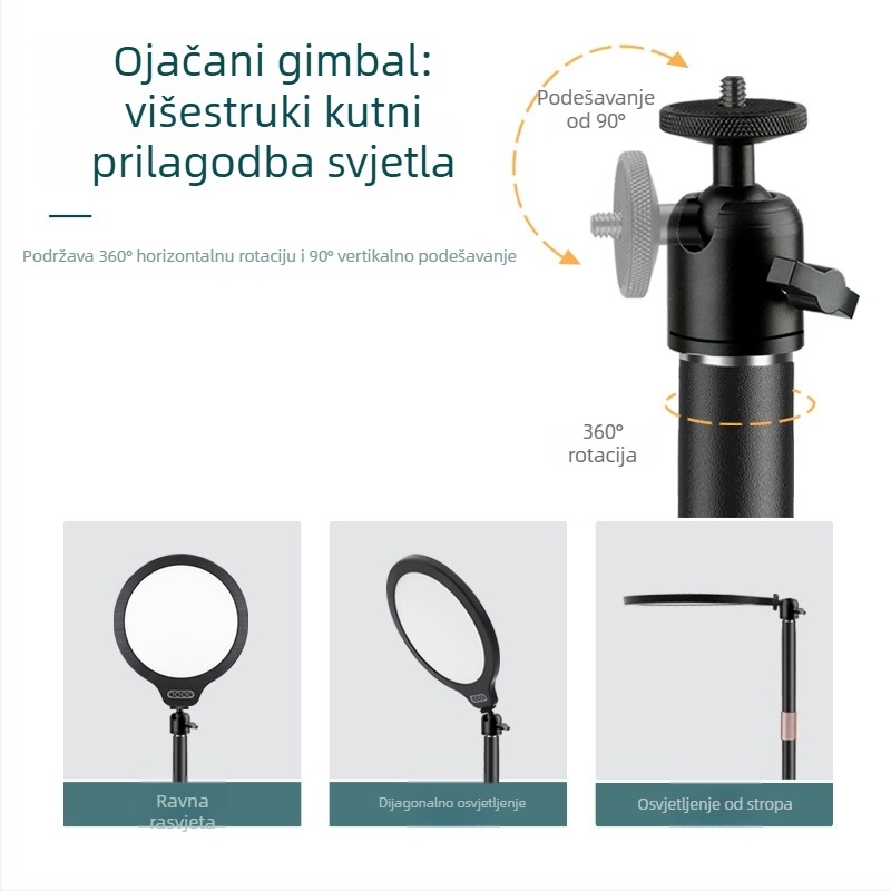 Svetlo za live prijenos s izvlačnim dizajnom, 10–50W, 5V, modeli YX-216 / YX-217