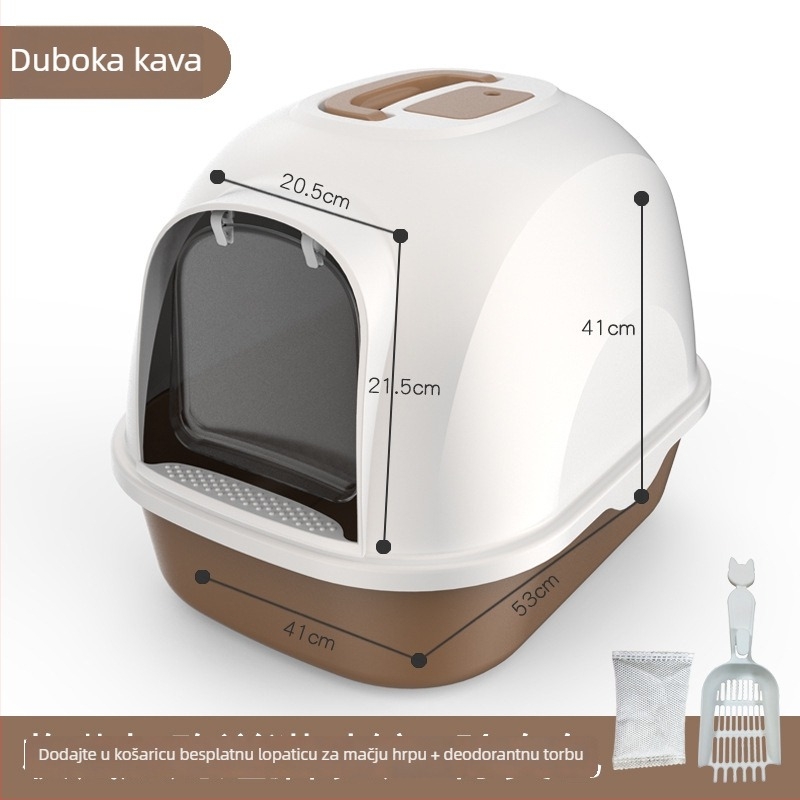 Potpuno zatvorena kutija za mačji pijesak, plastika, paket 10 kom., Marka: Druga, Privatna oznaka dostupna