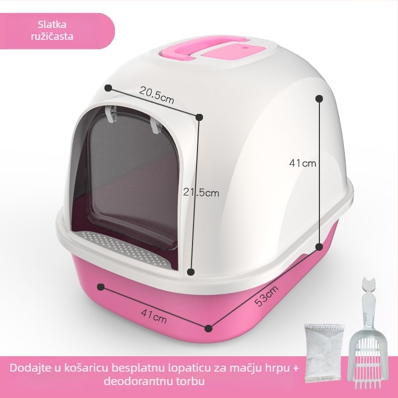 Potpuno zatvorena kutija za mačji pijesak, plastika, paket 10 kom., Marka: Druga, Privatna oznaka dostupna