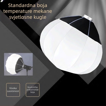Meka svjetlosna sfera za fotografiju - Model 1-111, Plastična konstrukcija, Nosivost 6–10 kg, Pogodno za fotografiju i prijenos uživo