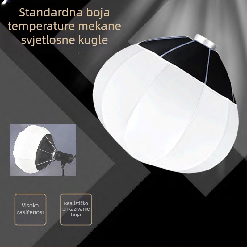 Meka svjetlosna sfera za fotografiju - Model 1-111, Plastična konstrukcija, Nosivost 6–10 kg, Pogodno za fotografiju i prijenos uživo