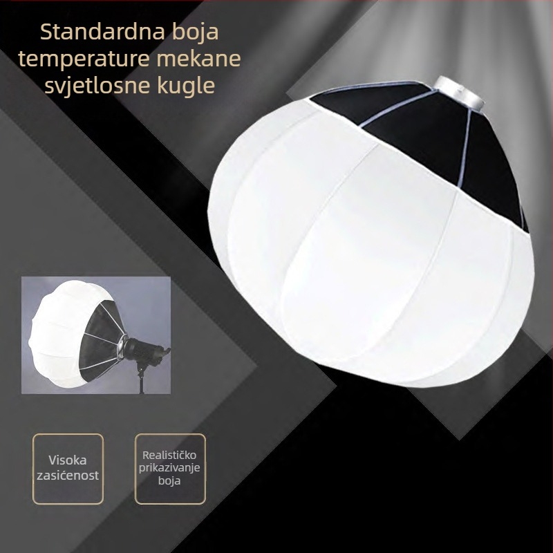 Meka svjetlosna sfera za fotografiju - Model 1-111, Plastična konstrukcija, Nosivost 6–10 kg, Pogodno za fotografiju i prijenos uživo