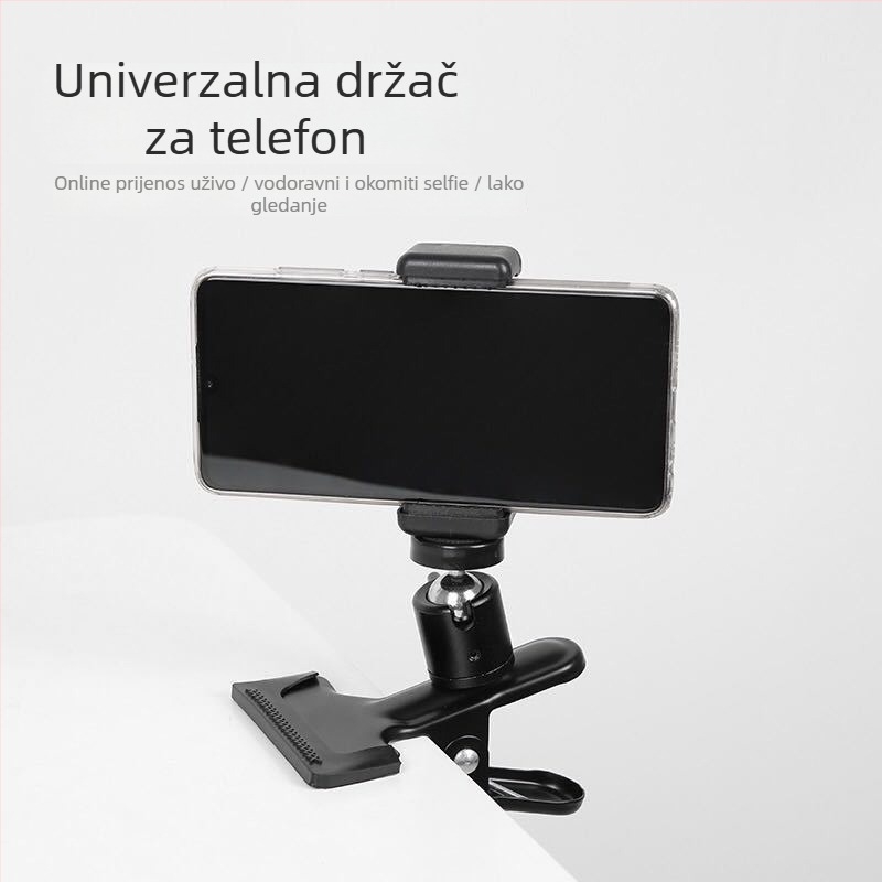 Hongkui hk49 Lazy Man Bracket — Metalna kuglična glava, pozadinski klip za profesionalnu fotografiju i prijenos uživo, stoni držač za telefon