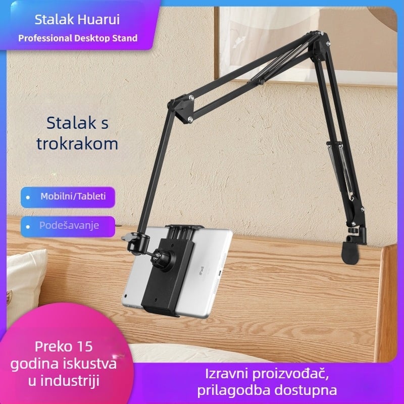 Stalak za tablet NB353 – sklopivi, plastična podloga, metalni nosač, za iPad i iPhone generacije (NB353, sklopivi, plastična podloga, metalni nosač)
