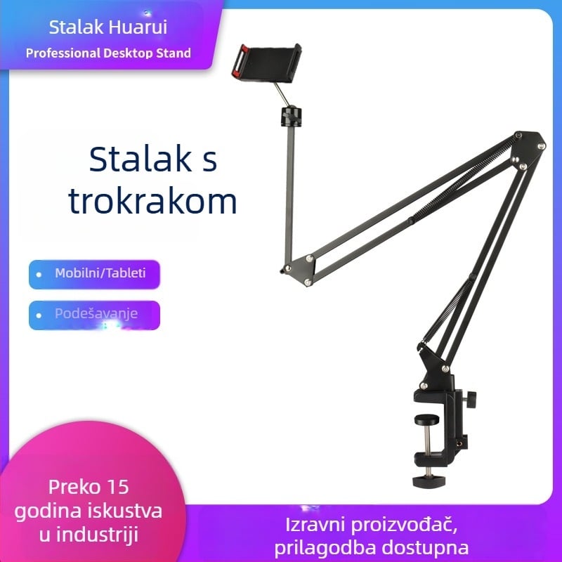 Stalak za tablet NB353 – sklopivi, plastična podloga, metalni nosač, za iPad i iPhone generacije (NB353, sklopivi, plastična podloga, metalni nosač)