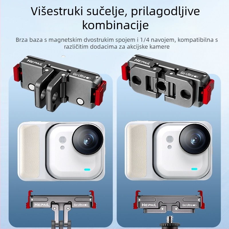 Insta360 Go Ultra metalna magnetska baza za brzo otpuštanje, Ac96, aluminijska legura