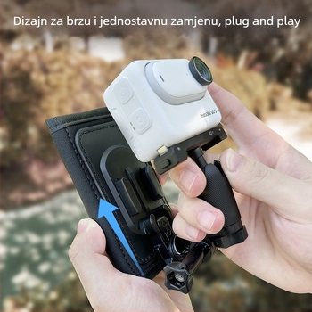 Klip za ruksak za akcijske kamere (Materijal: Nylon+ABS; Kompatibilnost: Općenita; Sadržaj pakiranja: klip, vijci, osnova)
