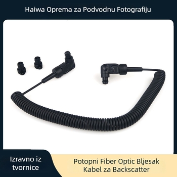 Optički vlaknasti sinkronizacijski kabel, L-oblik za podvodnu fotografiju — OR-2; kompatibilan s vodootpornim kućištima s portom za optičko vlakno; Bluetooth: Ne; licencirana privatna marka