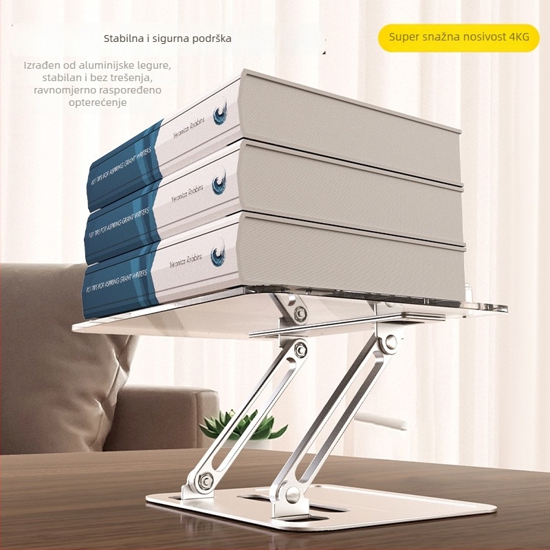 Stolni držač za čitanje, sklopni i podesiv prema visini, od aluminijske legure i akrila, model Z69, univerzalan za knjige i tablete