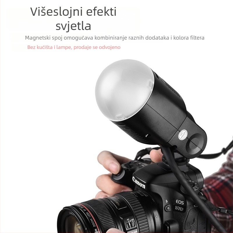 AK-R1 difuzor mekog svjetla za V1 kameru – polukružni prenosni izvor svjetla – God bull