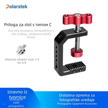 Polarstek kamera klipsa tipa C za stolnu upotrebu, aluminijska legura, držač za telefon, nosivost do 2 kg, težina 200 g