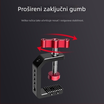 Polarstek kamera klipsa tipa C za stolnu upotrebu, aluminijska legura, držač za telefon, nosivost do 2 kg, težina 200 g