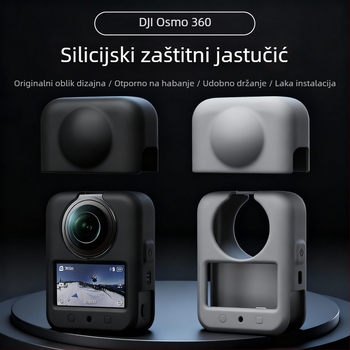 Silikonska zaštitna navlaka za DJI Osmo 360 s poklopcem za leću – otpornost na pad, otpornost na trošenje, otpornost na ogrebotine