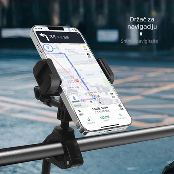 Wadeu GP-05 Držač za Bicikl Mobitel – univerzalan za GoPro i DJI akcijske kamere, ABS + nehrđajući čelik, čvrsta stezaljka, tiskano logo