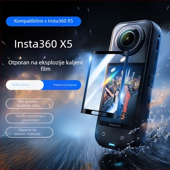 Insta360 ONE X5 kaljeno staklo zaštitnik zaslona, 1:1 skala, potpuno prekrivanje zaslona, bez loga