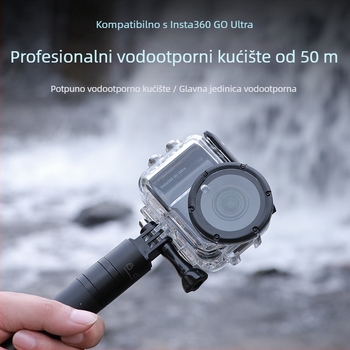 Zaštitna futrola za Insta360 Go Ultra — vodootporna do 50 m za ronjenje, kućište od PC 2805, 304 nehrđajući čelik, ABS i optičko kaljeno staklo
