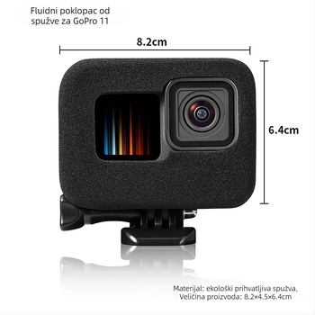 Vjetroodbojni navlaka od spužve za GoPro Hero9 – model K001; kompatibilan s GoPro Hero9; materijal: uvezeni spužvasti materijal; zaštita uz smanjenje buke; uključena torba