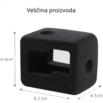 Vjetroodbojni navlaka od spužve za GoPro Hero9 – model K001; kompatibilan s GoPro Hero9; materijal: uvezeni spužvasti materijal; zaštita uz smanjenje buke; uključena torba