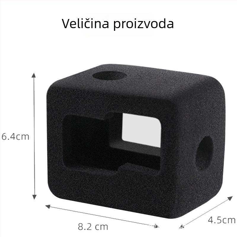 Vjetroodbojni navlaka od spužve za GoPro Hero9 – model K001; kompatibilan s GoPro Hero9; materijal: uvezeni spužvasti materijal; zaštita uz smanjenje buke; uključena torba