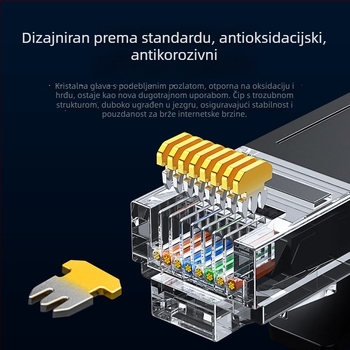 Cat5e nezaštićeni mrežni kabel, RJ45 jumper, unutarnja upotreba, za računalo i nadzor. Dostupne duljine: 1, 2, 3, 5, 10, 15 m