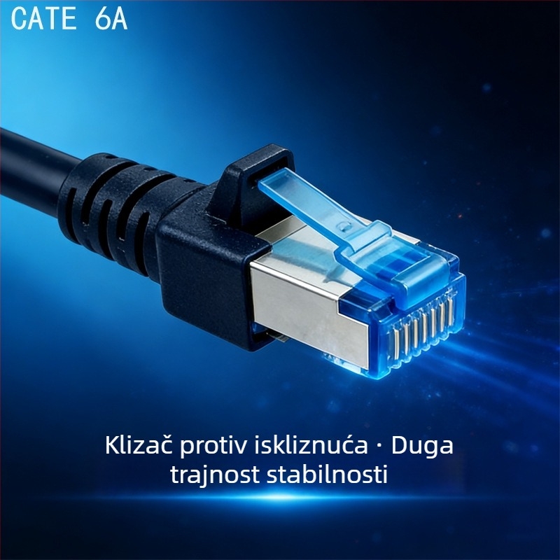 CAT6 Ethernet kabel - Gigabitnih 1000 Mbps, za prijenosno računalo/usmjerivač/PC, kućna/uredska mreža, radna temperatura -20 do 60°C