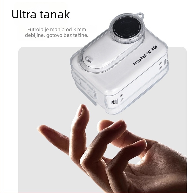 Prozirno zaštitno kućište od mekane gume za Insta360 GO3S – tijelo i leća
