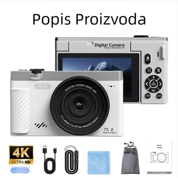 FOCUSO Wd66 selfie digitalna kamera s 3,0-inčnim okretni ekranom, 8MP CMOS senzor, 16x digitalni zoom, maksimalna rezolucija 4608×3056