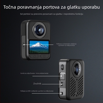 Silikonska futrola za DJI Osmo 360 Action Camera – zaštitna kapica za leću i zaštitni poklopac za gimbal tijela