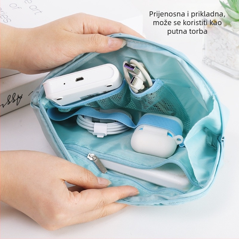 Putna torbica za pohranu kozmetike i kablova, torba stila ručne torbe, poliester, za montažu u automobilu, lansirana 2024
