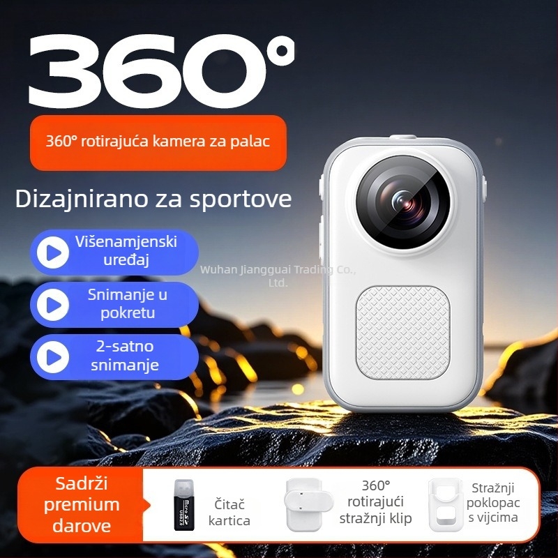 PX-30 akcijska kamera s 360° panoramom, CCD senzor, 10x optični zoom, 14,2 MP, Wi‑Fi