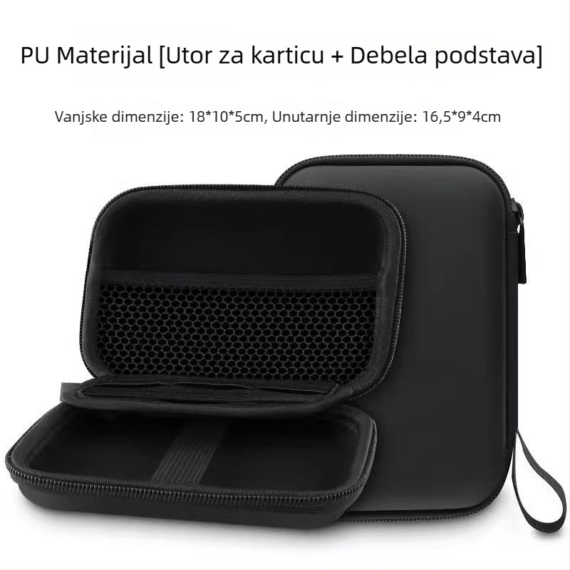 Kućište s čvrstim kućištem za prijenosni tvrdi disk i digitalne dodatke; otporno na udarce i padove, praktično