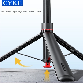 Cyke selfie štapić s prepoznavanjem lica i automatskim praćenjem, tripod za live streaming za telefon, aluminijska legura, Bluetooth daljinski, model TT07