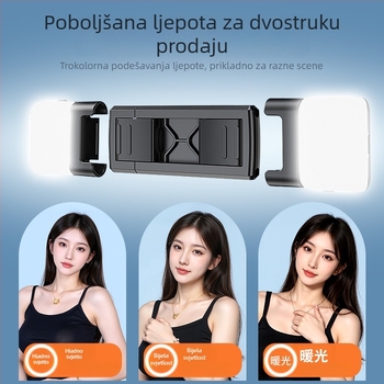 CRENOV Four-Axis Gimbal Selfie Drška, Aluminijska Legura + ABS, Bluetooth Daljinski Upravljač, Anti‑Treme, Svjetlo za Dopunu