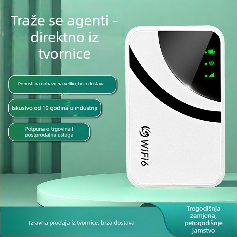 Prijenosni Wi‑Fi usmjerivač za vanjsku upotrebu, odvojivi dizajn, 150 Mbps, 2,4 GHz, 802.11ac, 3G/4G (WCDMA/CDMA2000)