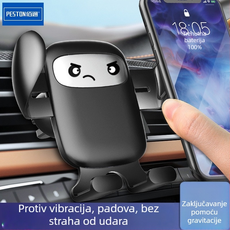 PESTON Auto nosač – Cartoon Expression Car Outlet Bracket, Plastika, Cartoon stil, Opća kompatibilnost