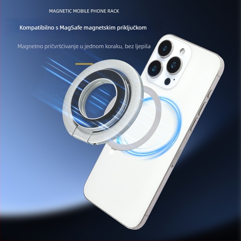 Magnetični stalak za telefon, univerzalni, od legure, mogućnost prilagodbe