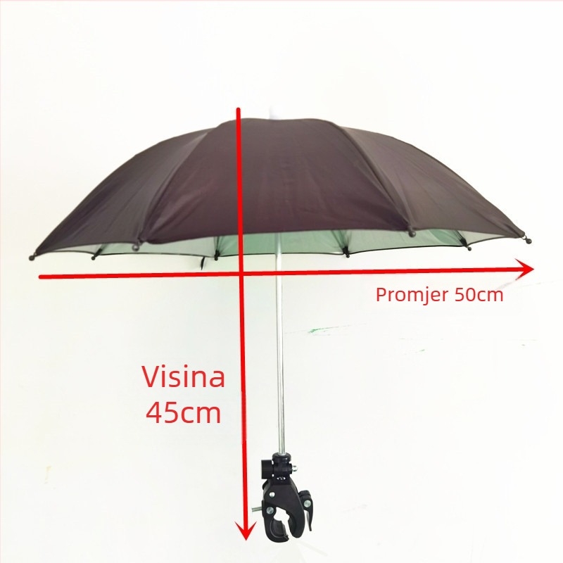 Tripod za selfie suncobran za vanjska livestreamanja – 8 rebara od željeza, poliester 210T, UPF > 50