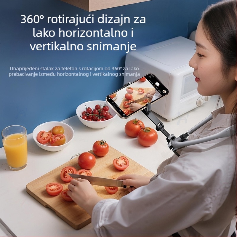Xinlin Magnetski držač za vrat za akcijske kamere - silikon+PC, univerzalno, protiv vibracija